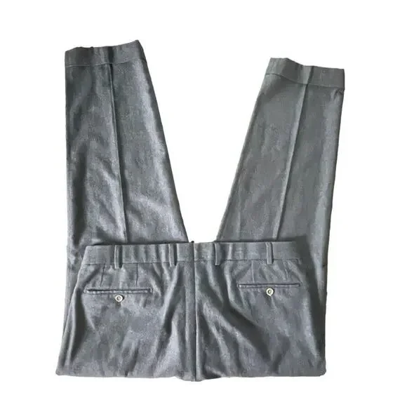 Hiltl The Ultimate Trousers Flannel Wool Blend Pants Romania Gray Size 38x30 Men